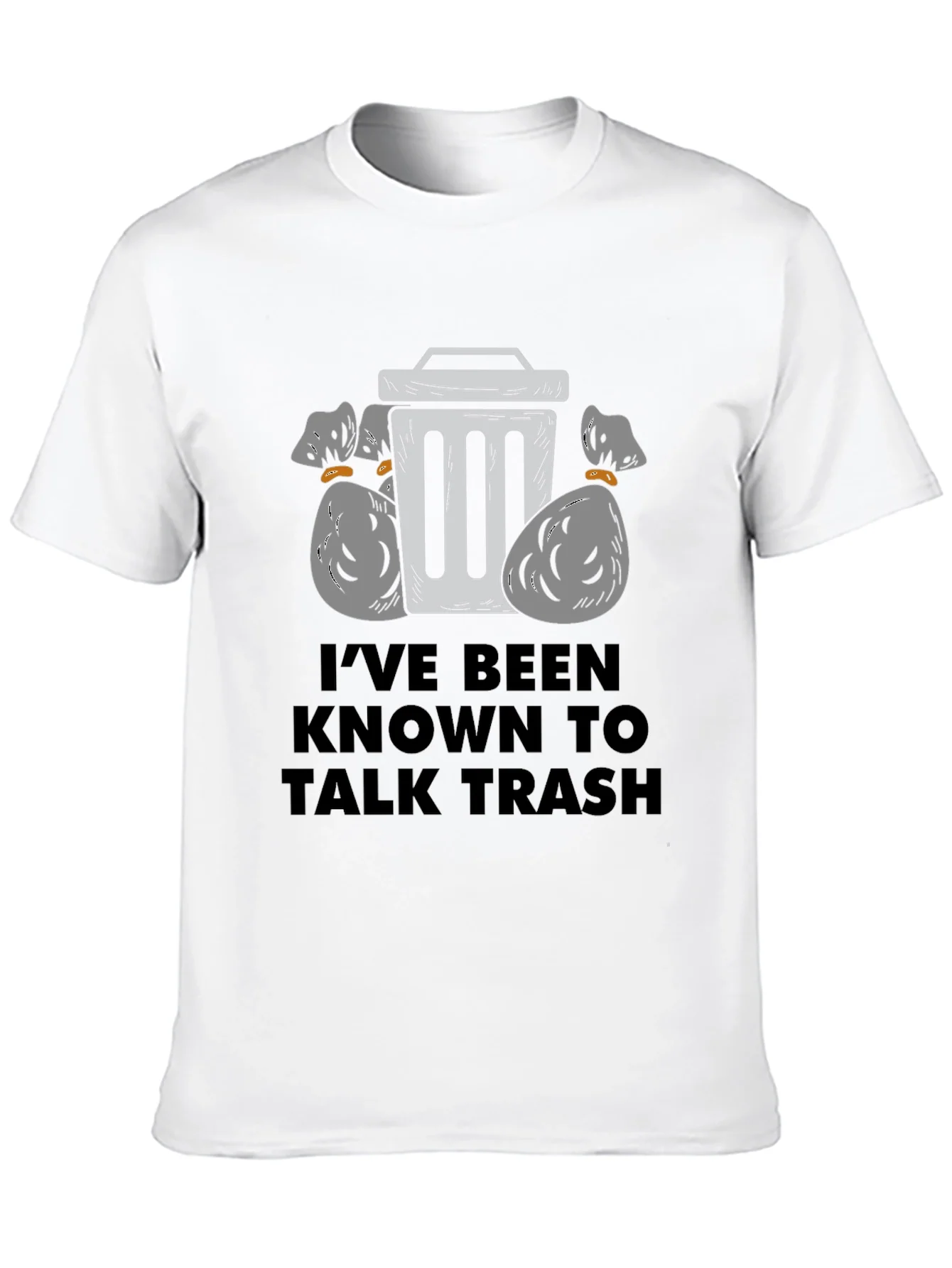 Talk Trash Mens Black Graphic T-Shirt