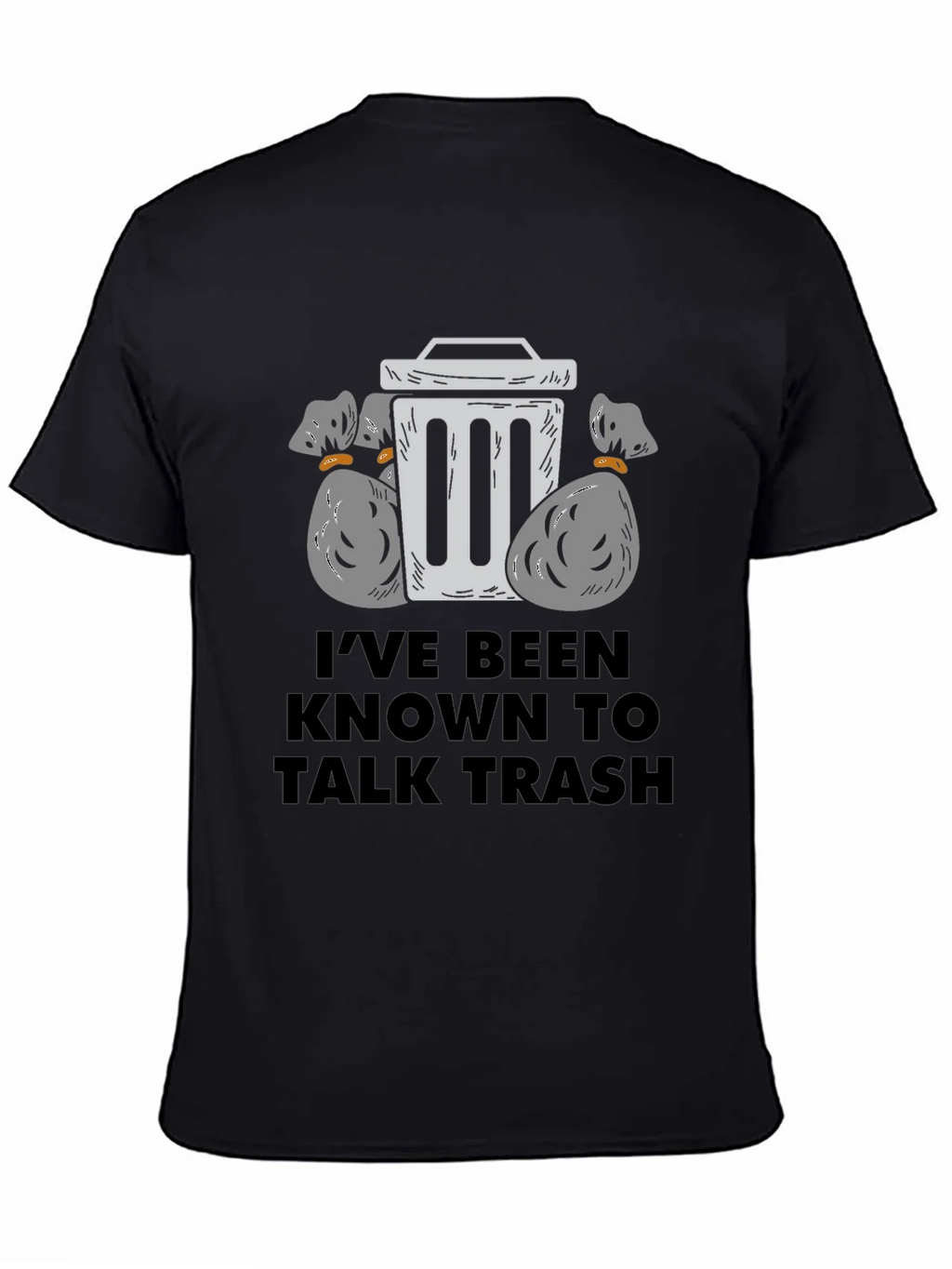 Talk Trash Mens Black Graphic T-Shirt