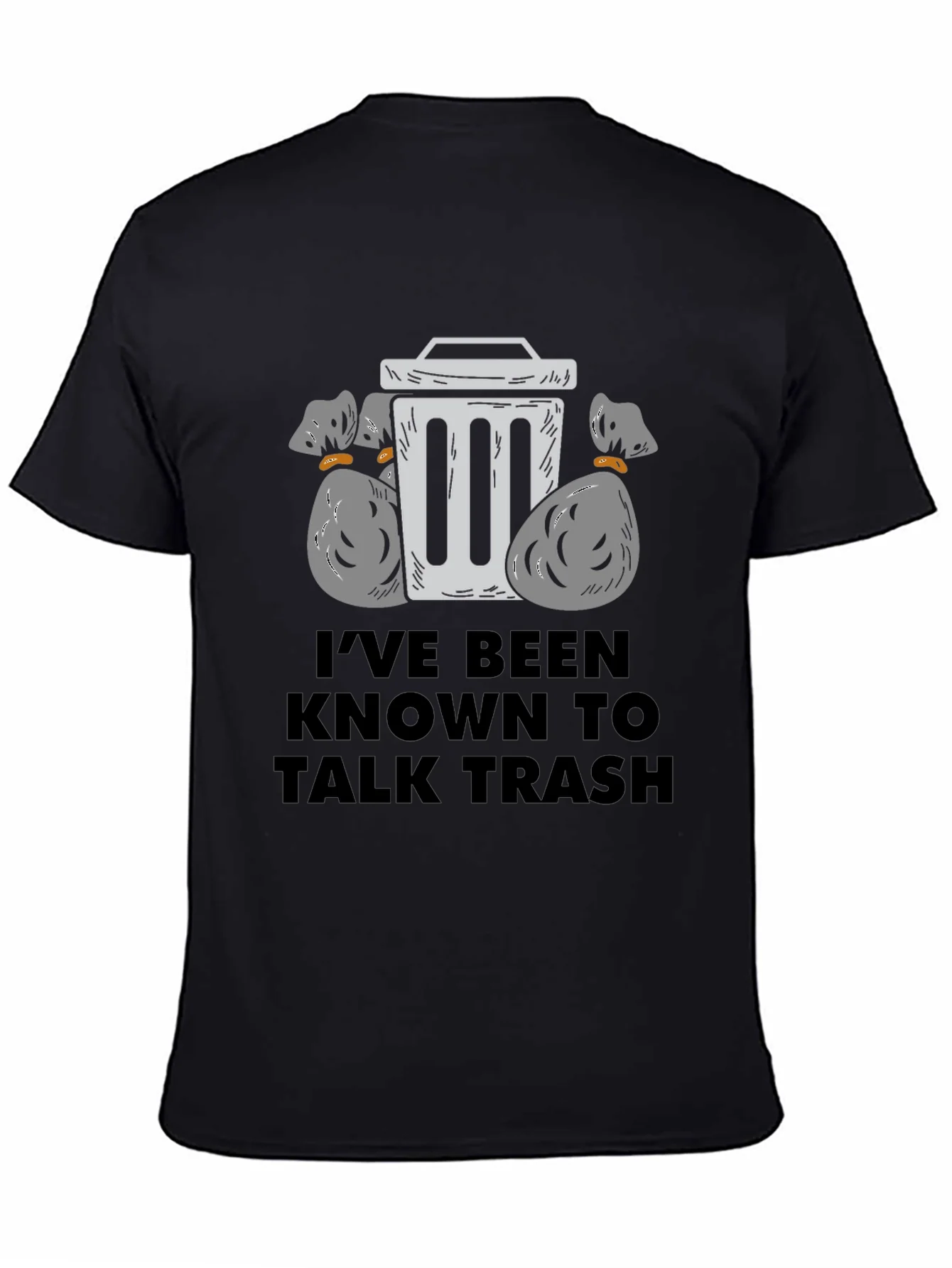Talk Trash Mens Black Graphic T-Shirt