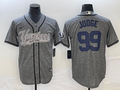 Men's New York Yankees Aaron Judge #99 Gray Game Jersey1 Joint Edition
