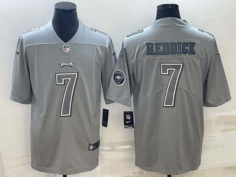 Men's Philadelphia Eagles Haason Reddick #7 Gray Atmosphere Fashion Game Jersey1