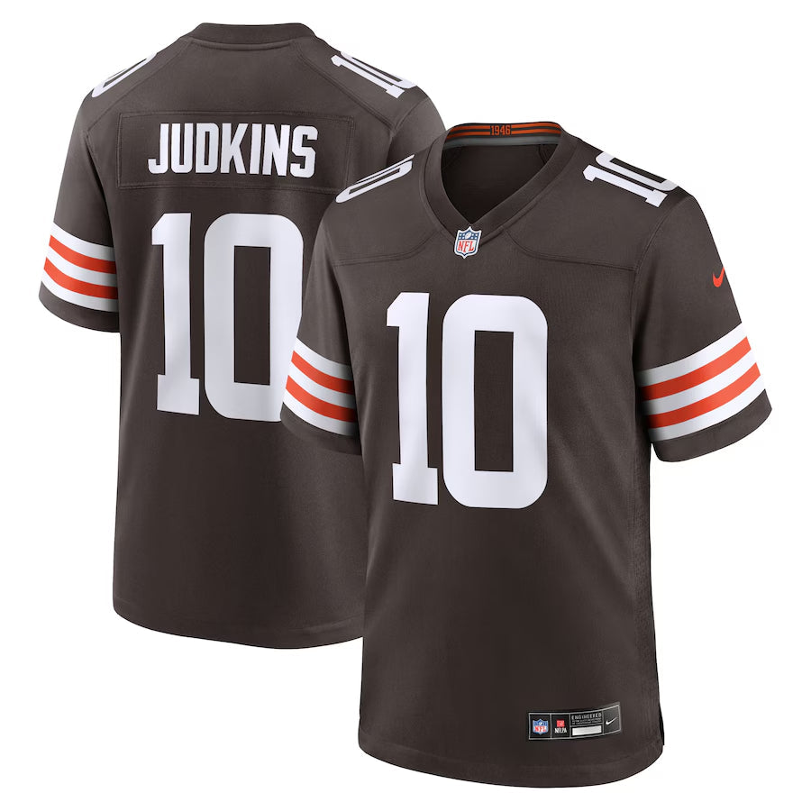 Cleveland Browns Quinshon Judkins  Brown 2025  Draft Game Jersey