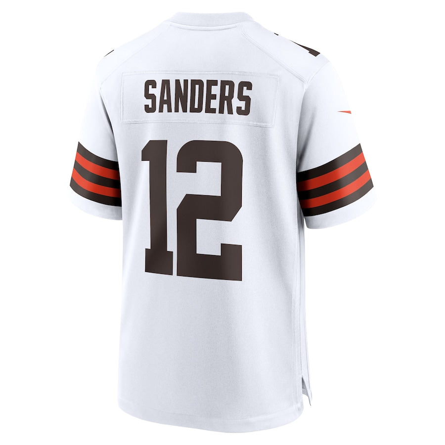 Men's Cleveland Browns Shedeur Sanders  White 2025  Draft Game Jersey