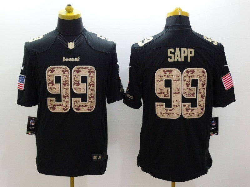 Men's Tampa Bay Buccaneers Warren Sapp #99 Black Game Player Jersey1
