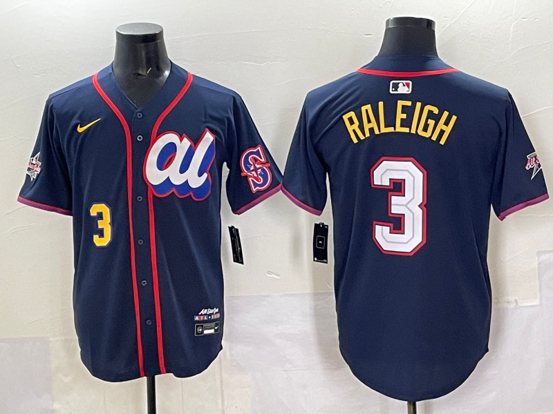 Men's American League Cal Raleigh #3 Navy 2025 All-Star Edition Limited Player Jersey