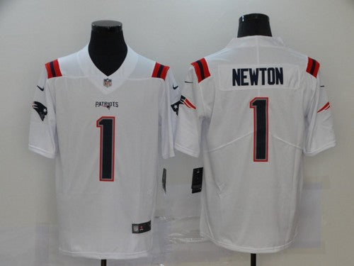 Men's New England Patriots Cam Newton #1 White Game Jersey1