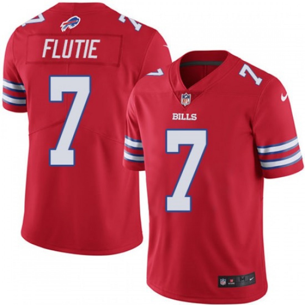 Men's Buffalo Bills #7 Doug Flutie Red Vapor Untouchable Limited Stitched  Jersey