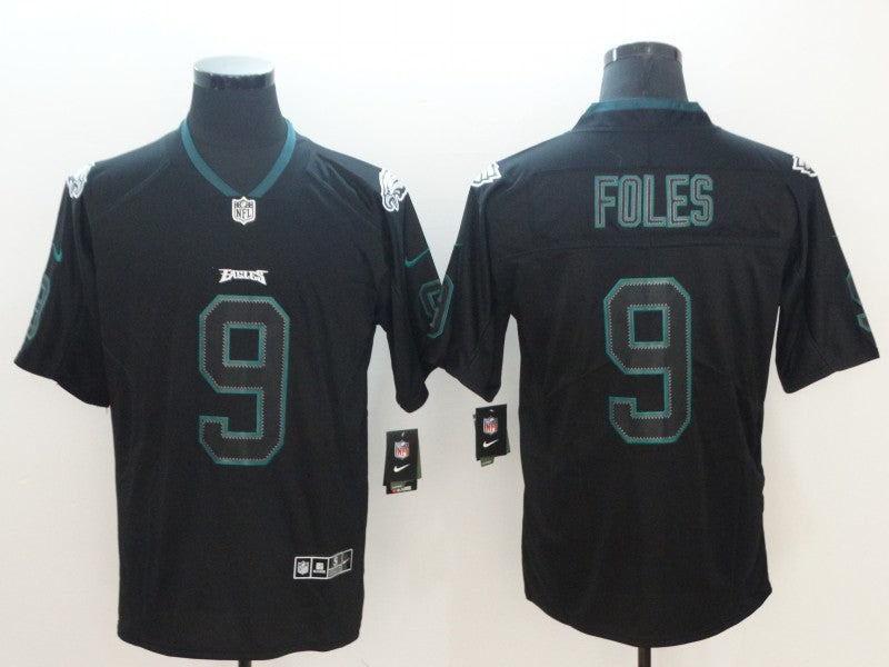 Men's Philadelphia Eagles #9 Nick Foles Black Game Jersey1