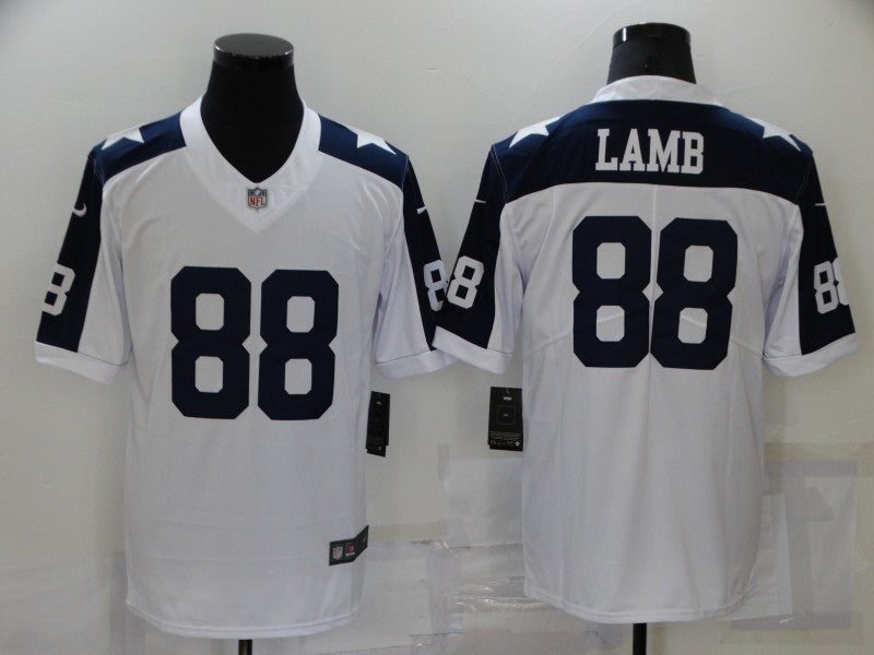 Men's Dallas Cowboys CeeDee Lamb #88 White Player Game Jersey1