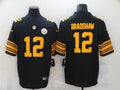 Men's Pittsburgh Steelers Terry Bradshaw #12 Black Alternate Legend Jersey1