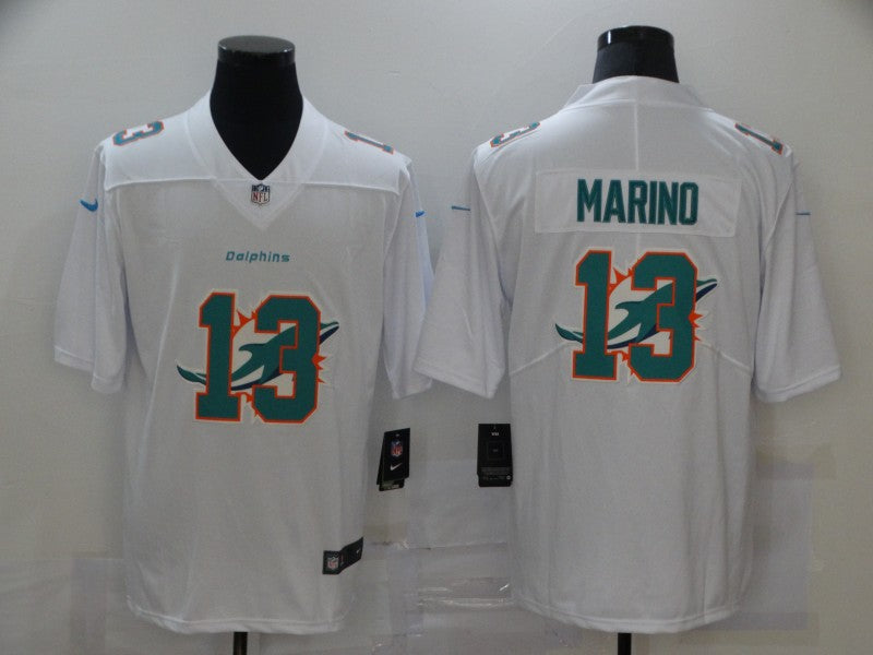 Men's Miami Dolphins #13 Dan Marino White Game Player Jersey1