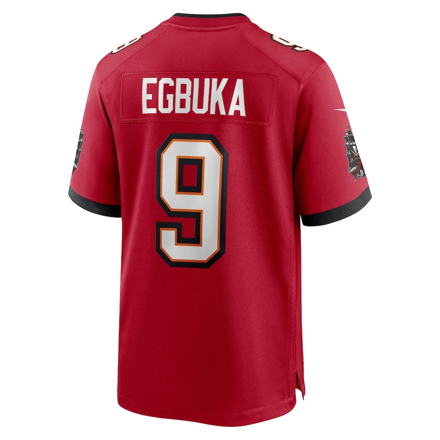 Men's Tampa Bay Buccaneers Emeka Egbuka  Red 2025  Draft First Round Pick Game Jersey