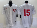 Men's Cincinnati Reds Anthony Rizzo #15 White 2022  at Field of Dreams Game Authentic Player Jersey