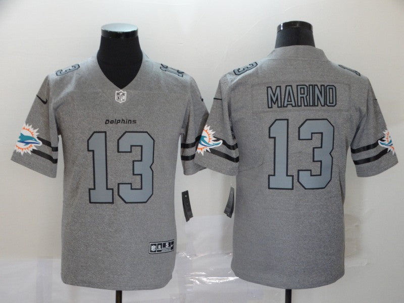 Men's Miami Dolphins Dan Marino #13 Gray Game Jersey1