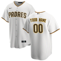 Men's San Diego Padres White Home Replica Custom Jersey1