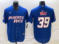 Men's 2023 World Baseball Classic #39 Edwin Diaz Puerto Rico Blue Jersey1