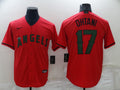 Men's Los Angeles Angels Shohei Ohtani #17 Red Sewn Baseball Jersey1