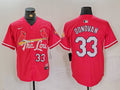 Men's St. Louis Cardinals Brendan Donovan #33 Red 2024 City Connect Limited Player Jersey1