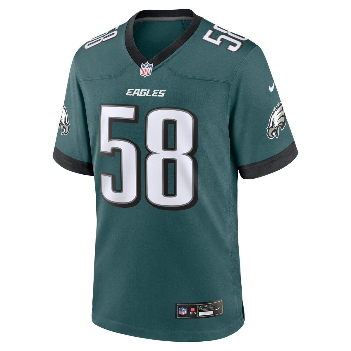 Jalyx Hunt Philadelphia Eagles  Team Game Jersey - Midnight Green