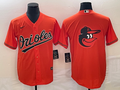 Men's Baltimore Orioles Orange Alternate Replica Player Jersey1