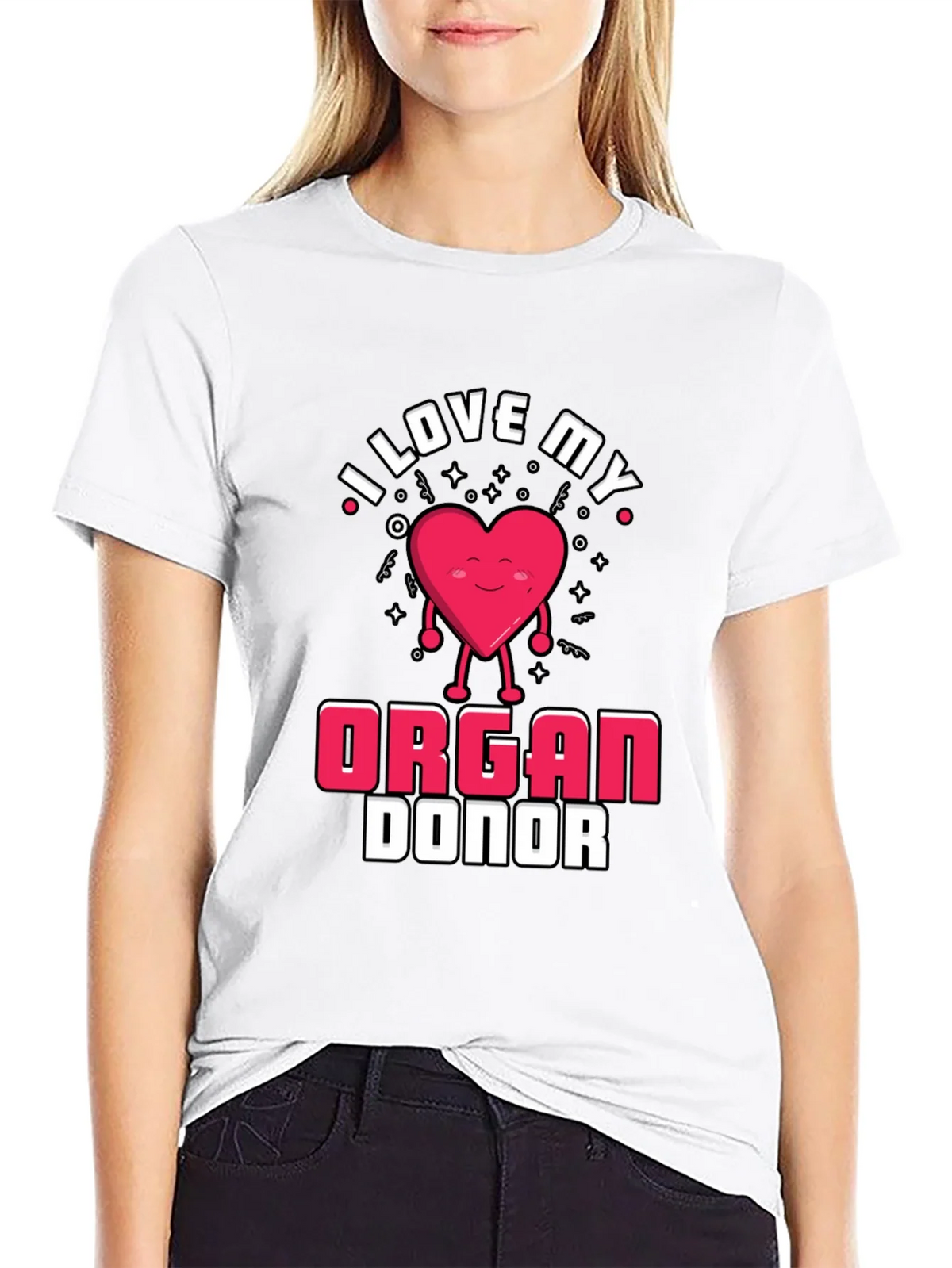 I Love My Organ Donor Black T-Shirt