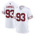 A.Cardinals #93 Calais Campbell Player White Home Game Football Jerseys