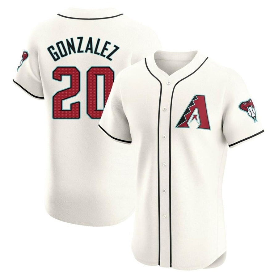 A.Diamondbacks #20 Luis Gonzalez Player White Home Limited Baseball Jerseys