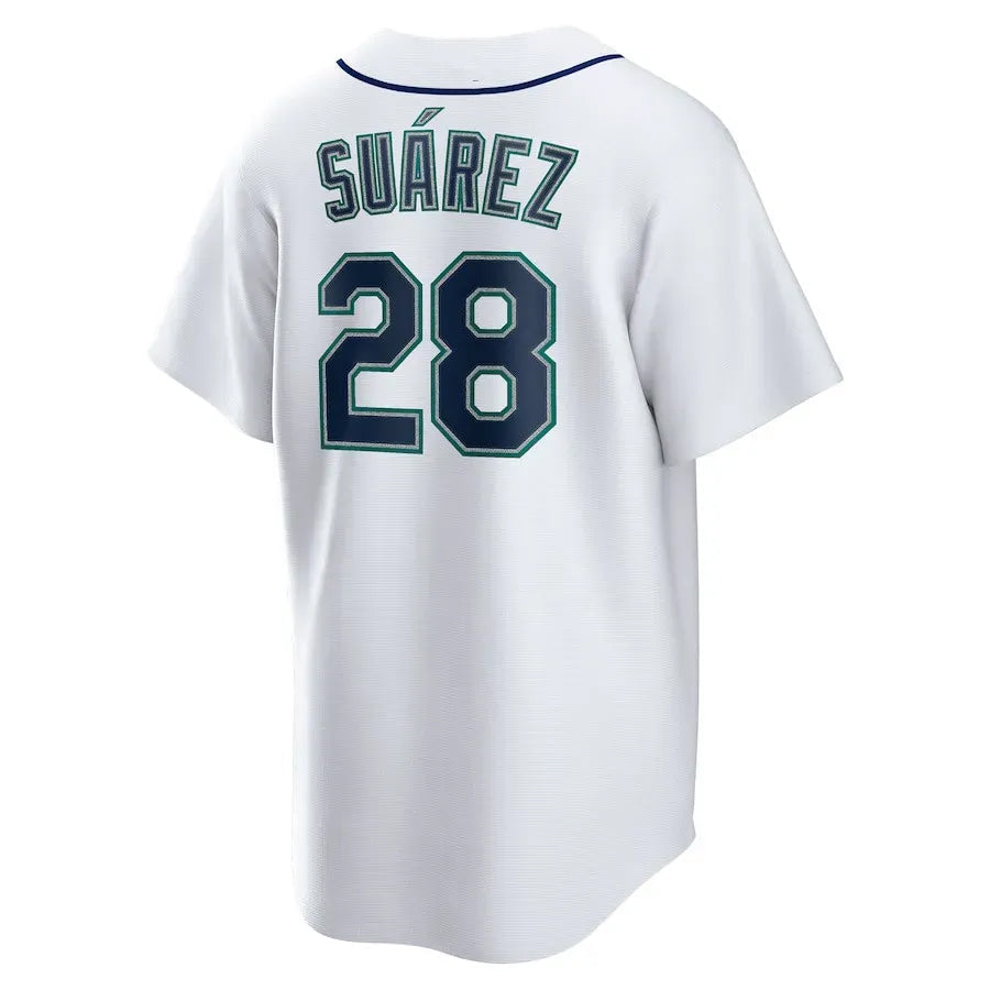 A.Diamondbacks #28 Eugenio Suarez Player White Home Game Baseball Jerseys