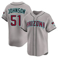 A.Diamondbacks #51 Randy Johnson Player Limited Gray Baseball Jerseys