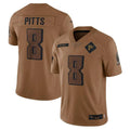 A.Falcons #8 Kyle Pitts Sr. Player Brown Salute To Service Limited Football Jerseys