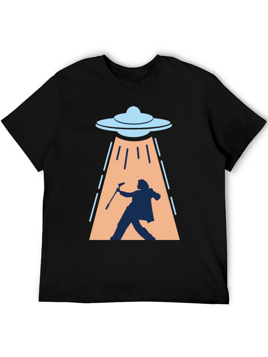 UFO Abduction T-Shirt: Silhouette Design