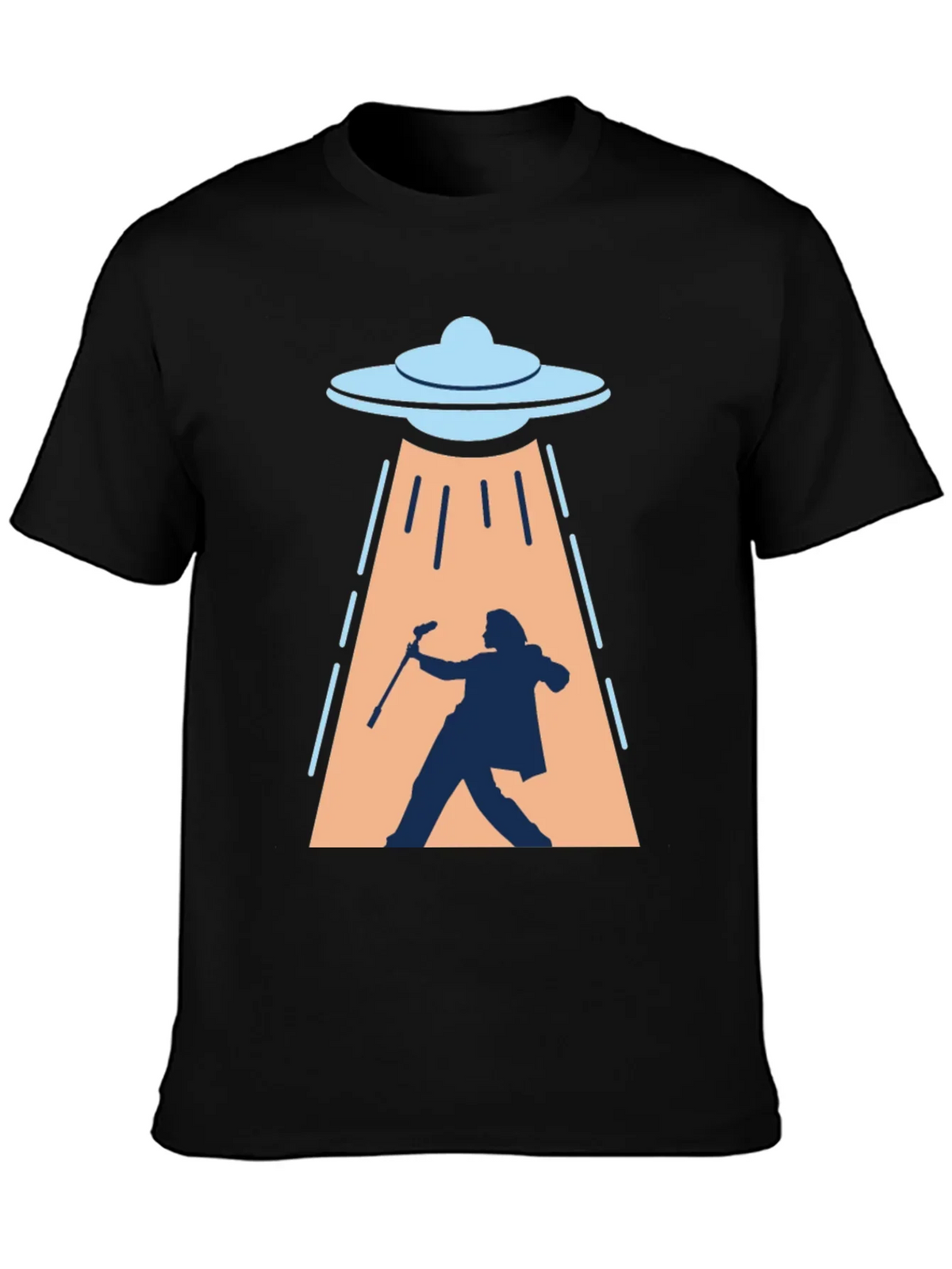 UFO Abduction T-Shirt: Silhouette Design