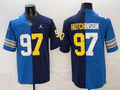 Aidan Hutchinson Detroit Lions Michigan Wolverines Split Jersey - Blue Navy