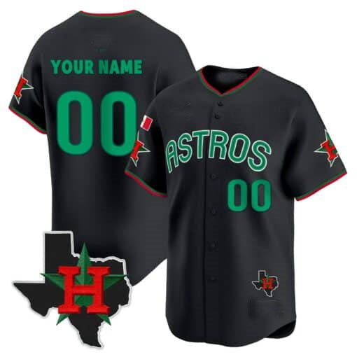 Custom H.Astros Mexico Texas Patch Vapor Premier Limited V3 Stitched Baseball Jerseys