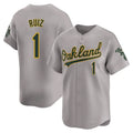 Athletics #1 Esteury Ruiz Player Gray Home Limited Baseball Jerseys