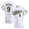 Athletics #9 Reggie Jackson Player White Elite Home Game Baseball Jerseys