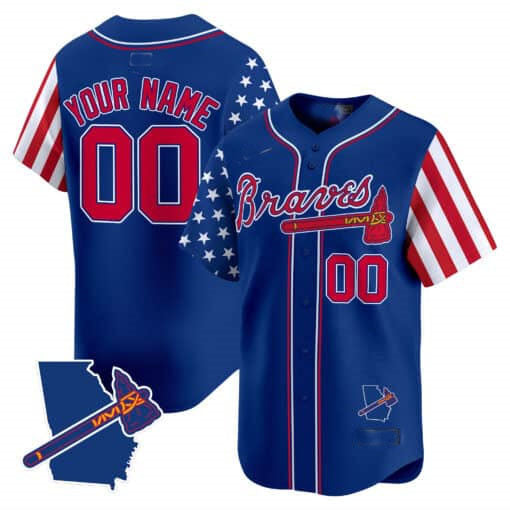 Custom A.Braves Independence Day Vapor Premier Limited V2 ��CStitched Baseball Jerseys