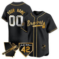 Custom A.Braves Robinson & Georgia Patch Vapor Premier Limited ��CStitched Baseball Jerseys