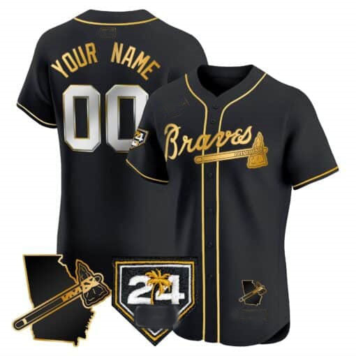 Custom A.Braves Spring Training & Georgia Patch Vapor Premier Elite ��C Stitched Baseball Jerseys