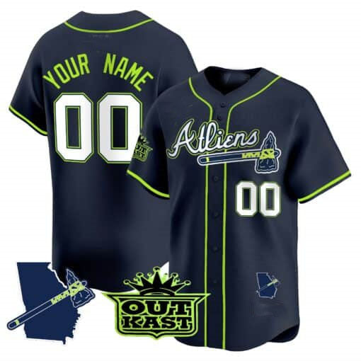 Custom A.Braves Atliens Vapor Premier Limited V2 ��C All Stitched Baseball Jerseys