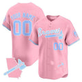 Custom A.Braves Bubblegum Pink Vapor Premier Limited Jersey��C All Stitched Baseball Jerseys