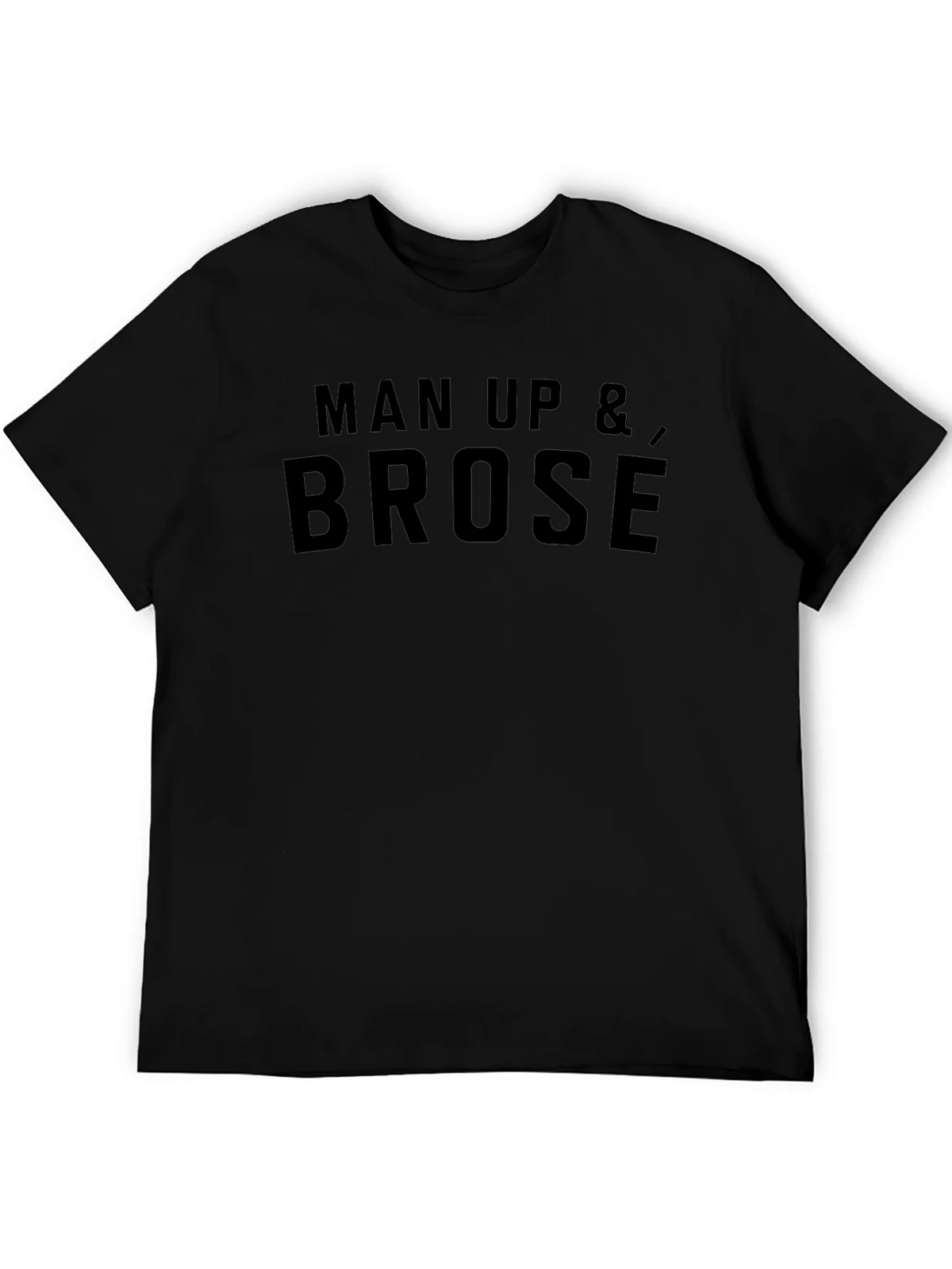 Man Up & Brose Graphic Tee - Black Short Sleeve Crew Neck