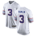 B.Bills #3 Damar Hamlin Player White Alternate Game Football Jerseys