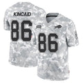 B.Bills #86 Dalton Kincaid Player Arctic Camo Salute to Service Limited Football Jerseys