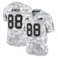 B.Bills #88 Dawson Knox Player Arctic Camo Salute to Service Limited Football Jerseys