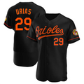 B.Orioles #29 Ram����n Ur����as Player Black Home Replica Elite Baseball Jerseys
