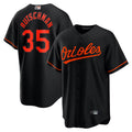 B.Orioles #35 Adley Rutschman Player Replica Black Game Baseball Jerseys
