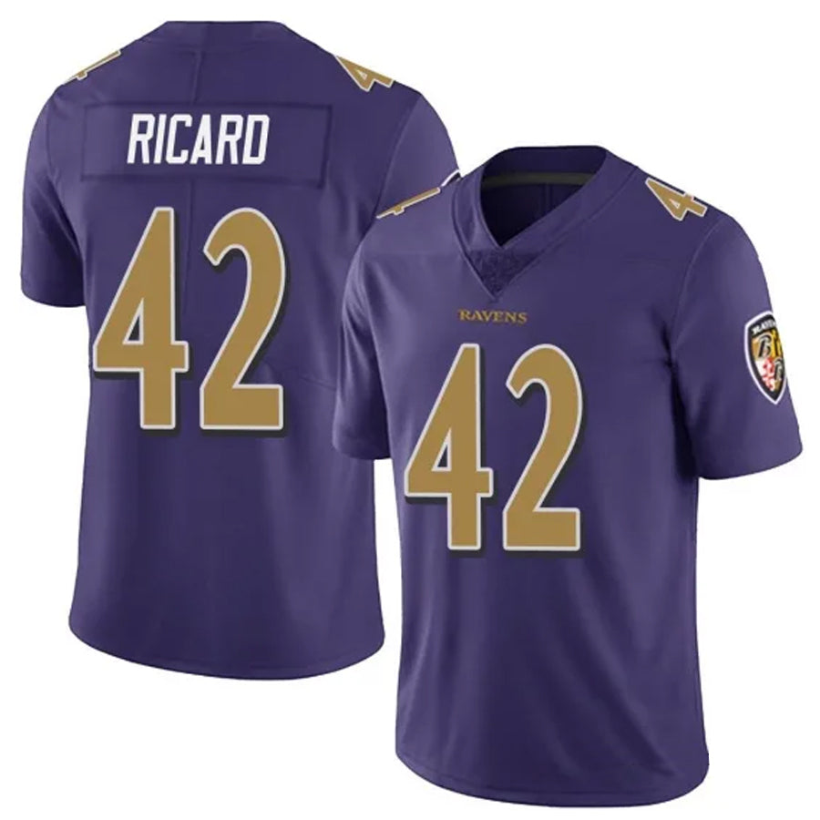B.Ravens #42 Patrick Ricard Player Purple Vapor F.U.S.E. Limited Football Jerseys