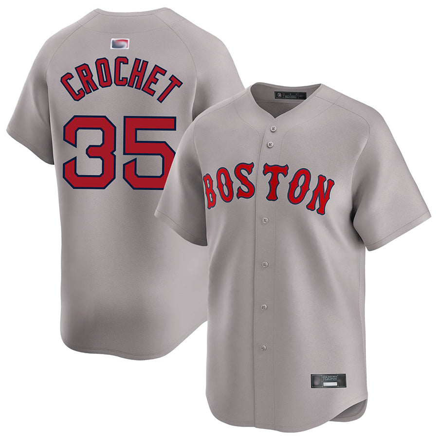 B.Red Sox #35 Garrett Crochet Player Road Home Limited Baseball Jerseys
