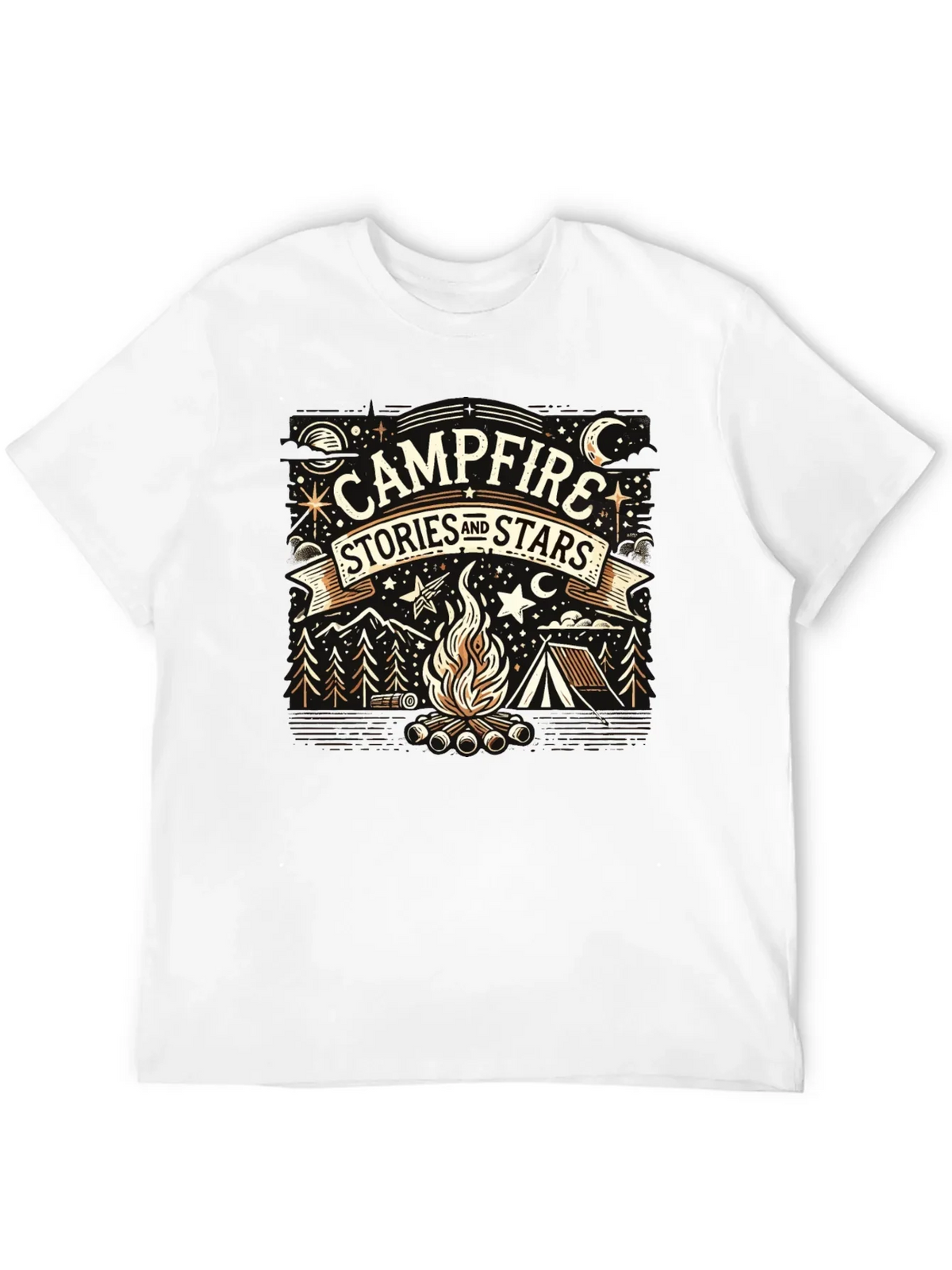 Campfire Stories and Stars Graphic Tee